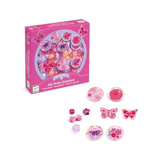 DJECO Jeco Fancy Beads Butterfly Beads Set, Easy Handmade Accessory Kit, Stylish, 6 Years Old, 7 Years Old, 8 Years Old, 9 Years Old, 10 Years Old,