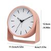 1pc 4.5 inch metal rotating quartz alarm clock, simple desktop silent clock, suitable for home and office decoration