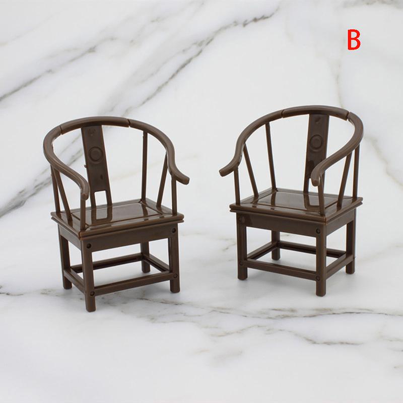 Dollhouse Creative Scene Decoration Elder Small Teapot Teacup Master Chair Model