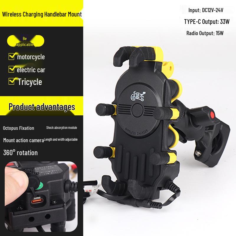 Shockproof Anti-Shake Motorcycle Phone Mount for Navigation