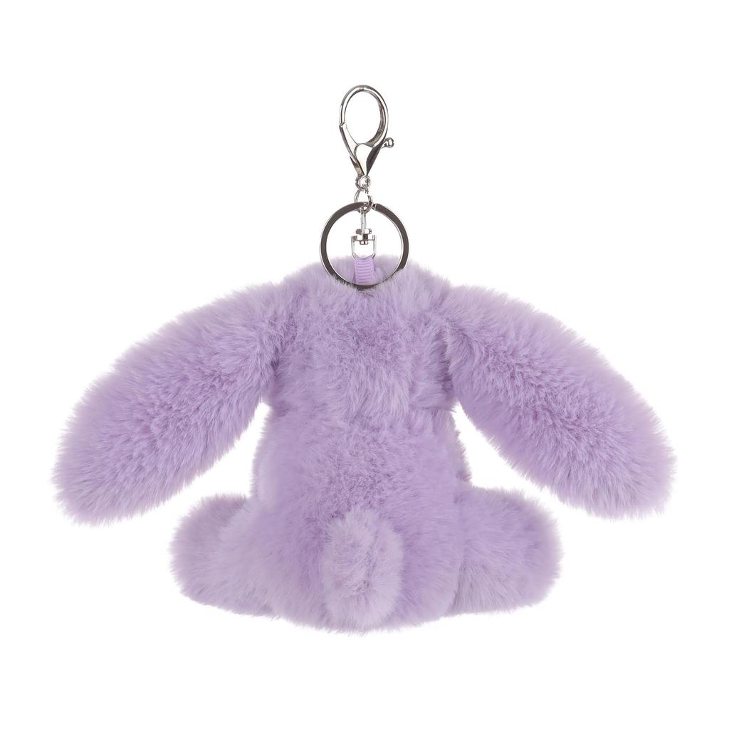 Apricot Lamb Purple Bunny Cute Soft Keychain Plush Perfect for Boys and Fits Kids Backpacks and 11cm Toy, Girls, Purses,