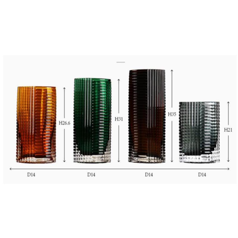 Transparent Glass Vase Geometric Triangular Flat Shape Flower Vase Hydroponics Terrarium Flowerpot Vases Pots Home Decoration