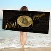 Trends Bitcoin Microfiber Printed Beach Towel Mountain Climbing Yoga Beach Swimming Running Absorbent Soft Towel