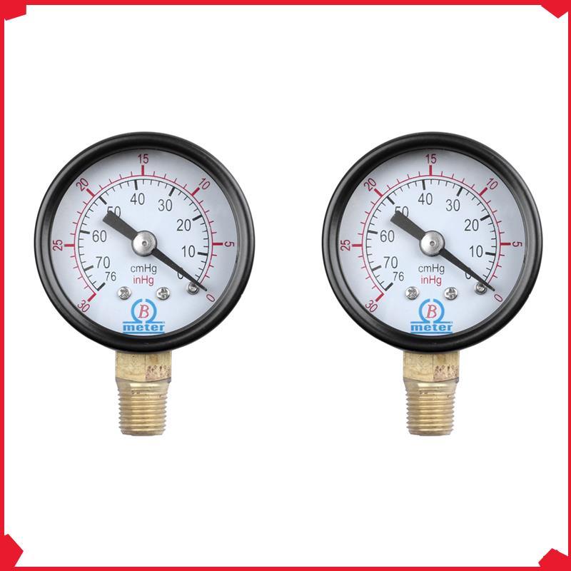 B17B 2X Male Threaded Pneumatic Air Vacuum Pressure Gauge 30/0Hg