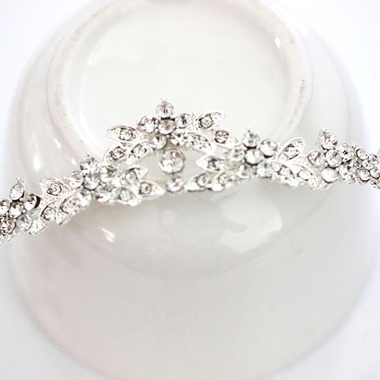 Elegant Stras Mireasa Femei Set Bijuterii Cercei Colier Cap Lant Tiara