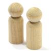 Men Shape Peg Dolls Natural Hardwood Unfinished DIY Wedding Cake Topper Home Decor Kids Toys Crafts 10PCS/Set