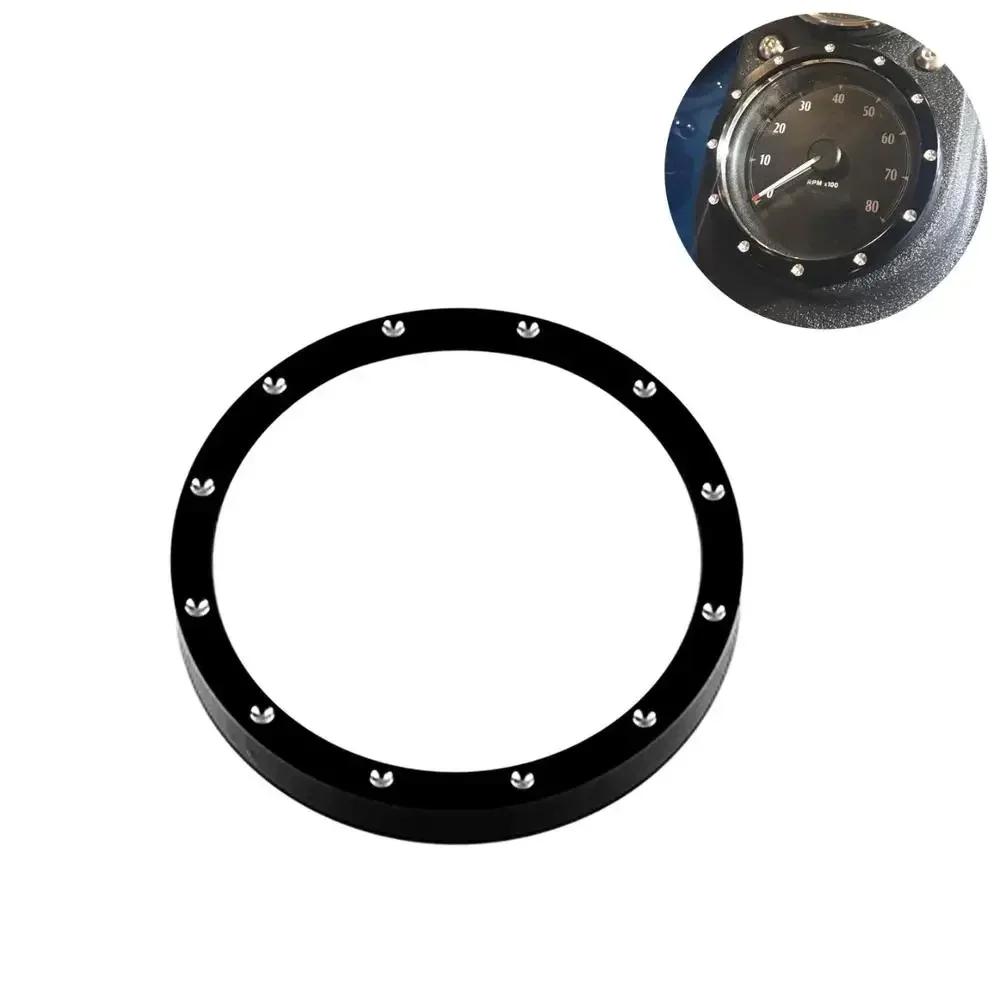 Black Asterism Speedometer Trim Bezel Burst Billet Cover For Harley Sportster 883 1200 Dyna Street Bob Low Rider Touring FLTRX