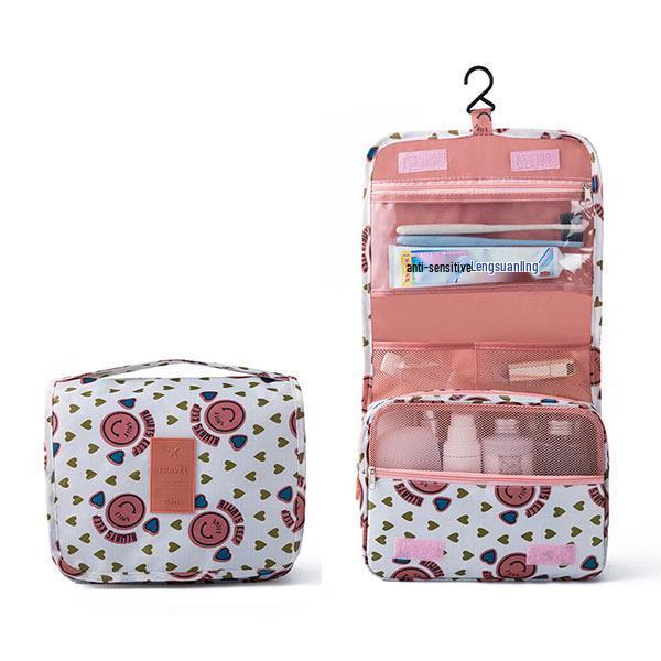 Large Capacity Portable Makeup Bag with Hanging Hook