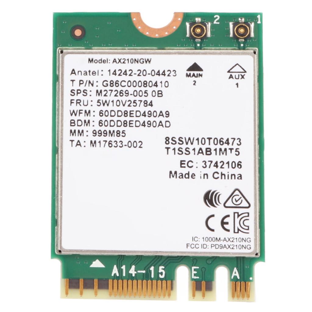 WiFi 6E Wireless Card 2.4G 5G 6G 5400Mbps NGFF M2 BT5.3 MU MIMO 160MHz 802.11ax Wireless Network Card for Laptop
