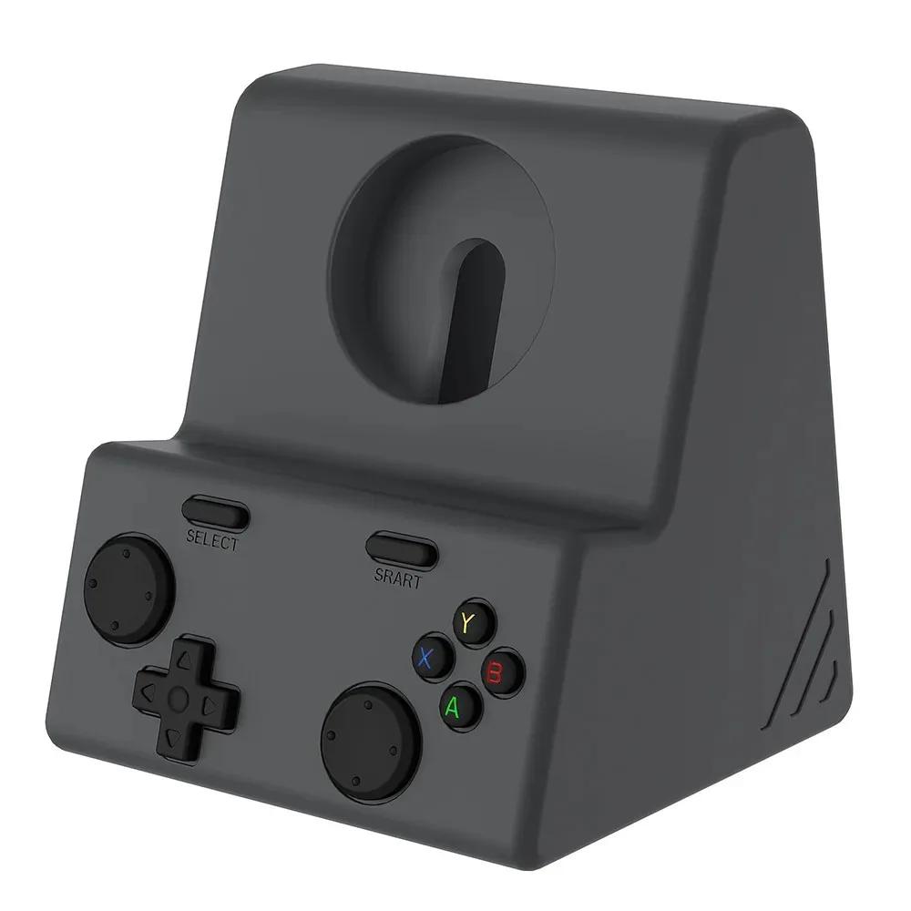 Schreibtischhalter für Apple Watch Ladegerät Ständer Retro-Computermuster Ladestation für iWatch 10 9 8 7 6 5 4 3 2 SE Silikon-Dock