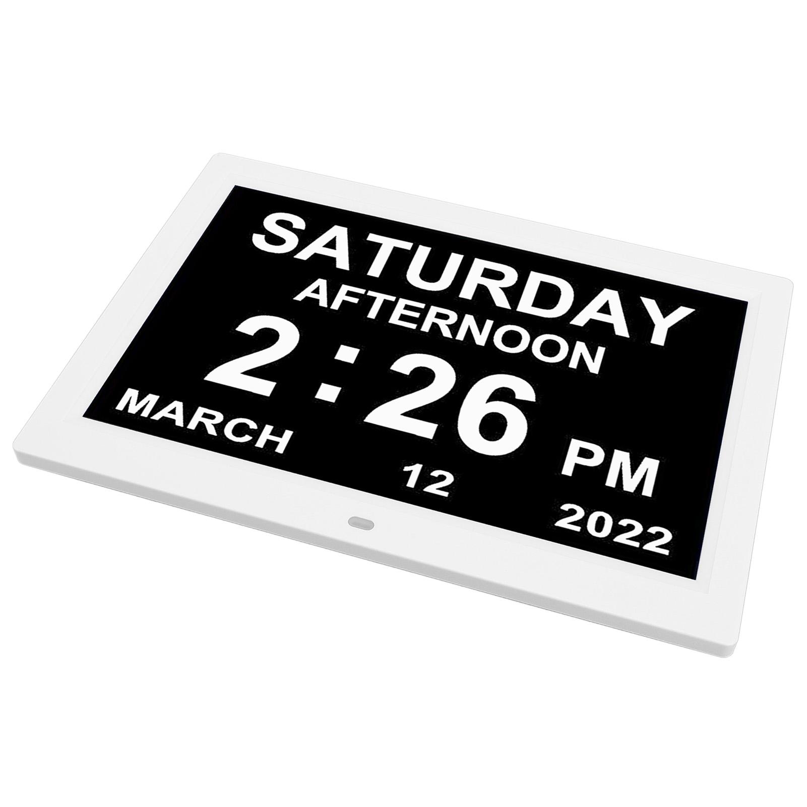 

Цифровые часы-календарь 12 дюймов с датой и днем, напоминанием о приеме 3 лекарств, 12 настраиваемых будильников для EU Plug