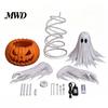 Autumn Yard Decor Halloween Swirling Ghost Pumpkin Lamp, Lighted Spooky Decorative Sculptures Statue, Warm LED Outdoor Decoration for Porch