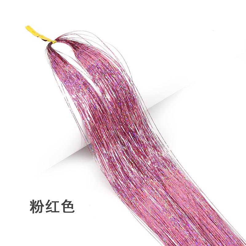 Shiny Sparkle Hair Tinsel Kit Rainbow Women Colorful Glitter Bling Hair Extension Twinkle Hair Dazzles Accessories for Braiding