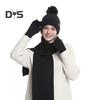 3 Pcs/Set Women Winter Hat Scarf Gloves Set Thick Knitted Ear Protection Cap Gloves Elastic Windproof Winter Outdoor Cycling Dome Beanie Neck Wrap