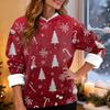 Women's Fashion Casual Long Sleeve Christmas Printed Hooded Sweatshirt