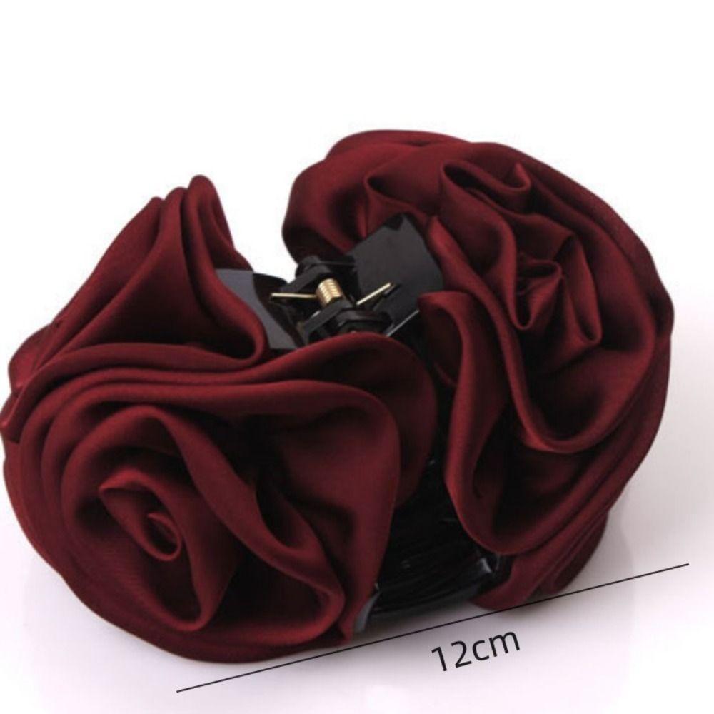 Jaw Clips Headwear Resin Women Headwear Hair Claws Roses Flowers Hair Clips