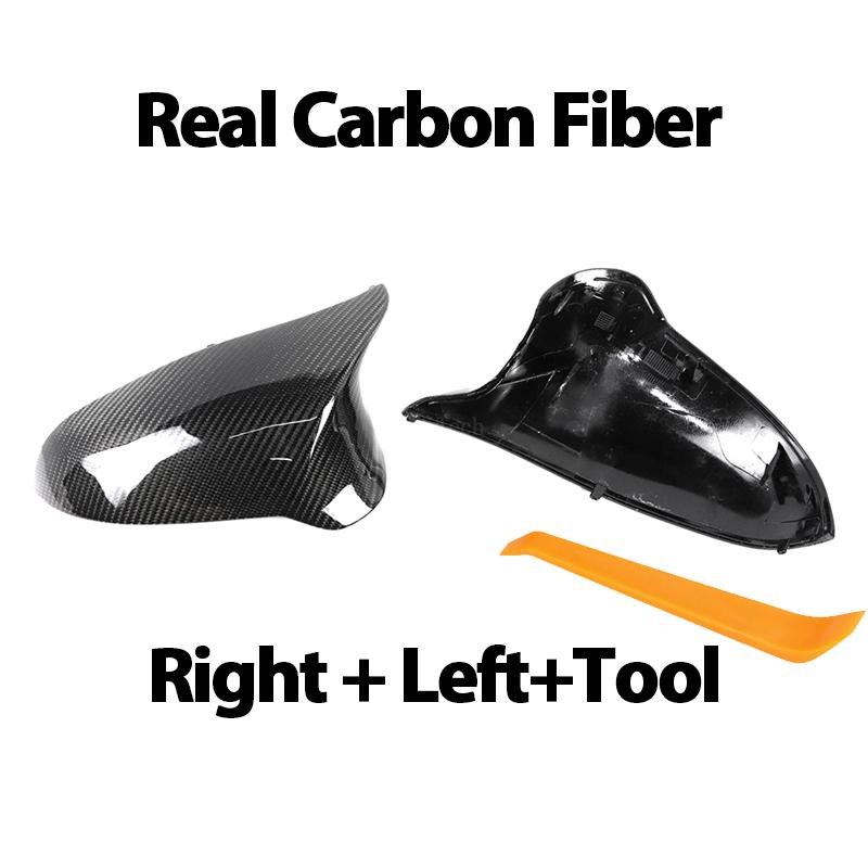 

2x Real Carbon Fiber Side Wing Rearview Mirror Cover Cap For BMW M2 E87 18-21, M3 F80 M4 F82 14-20 Left Hand Drive