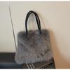 Fashion Furry Shoulder Bag Autumn Winter Tote Handle Bag Large Capacity Storage Bags Women Handbag