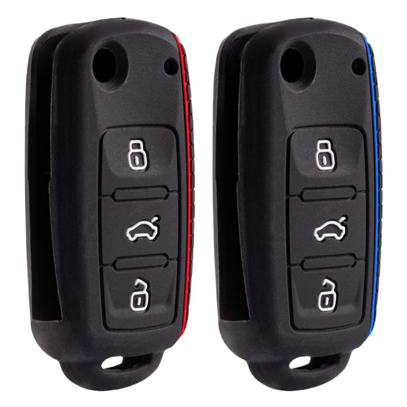Protect Car Key Shell For Volkswagen Polo Passat B5 Golf 4 5 6 MK5 MK6 Eos Bora Beetle TSI New Silicone Cover Case