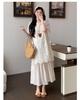 Spring/Summer 2026 Korean Plus Size Patchwork Maternity Dress