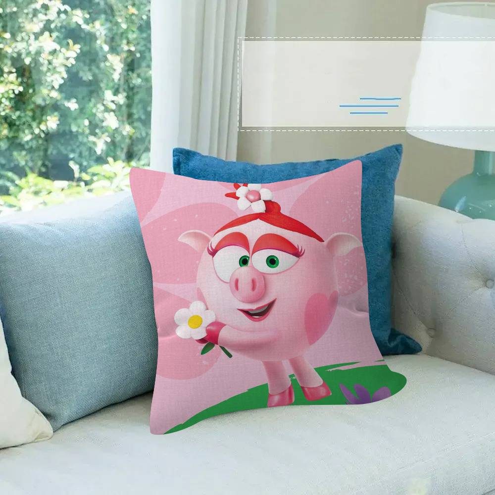 Cuscino Rettangolare Divertente Cartone Animato Carino kKikoRiki Smeshariki Chiko Copricuscino Decorativo Federa per Cuscino Custodia per Cuscino Stampata per Divano