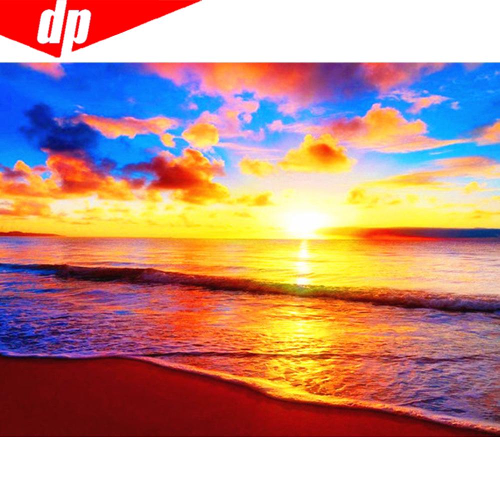 Diamant-Gemälde, Wasserfall-Landschaft, voller quadratischer Bohrer, Kunst, Strass, Diamant-Stickerei, Wolf, Tier, Kreuzstich, Mosaik, Winter, Kunsthandwerk, Heimdekoration