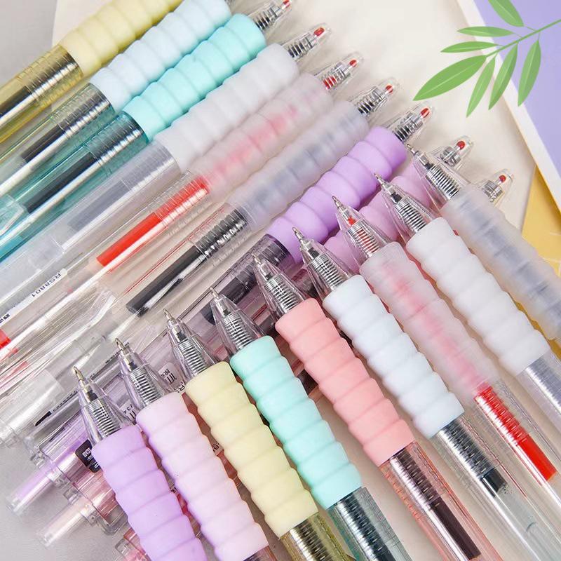 9Pcs Gel Stift Schwarz 0,5 Mm Tinte Drücken Stift Komfort Grip Schreiben Stifte Schreibwaren