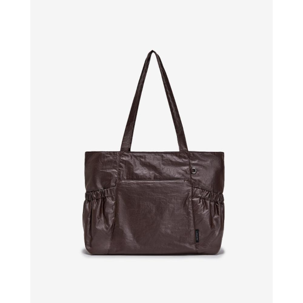 By Esquire Women Ciel Pocket Shirring Shoulder Bag Brown