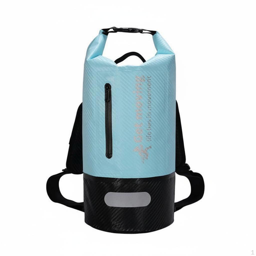 Foldover Dry Bag Double Carry System Waterproof Backpack Sack Adjustable Shoulder Strap