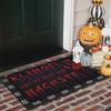 Horror Bloody Handprint Print Carpet Plush Flannel Rug Halloween Entryway Living Room Home Decor Area Rug Non Slip Floor Mat