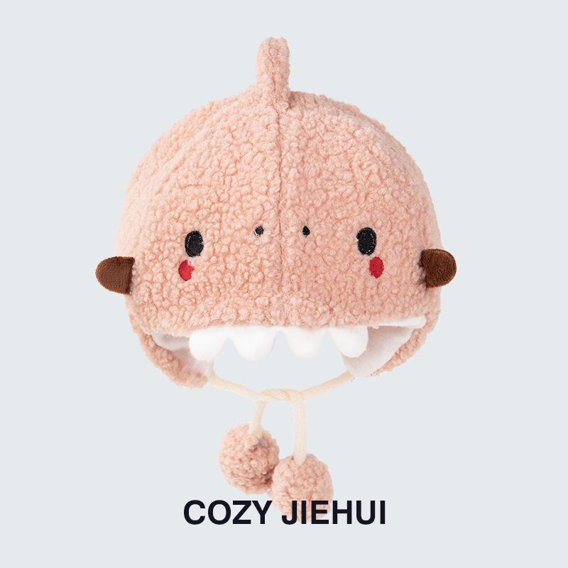 Infant hat winter new cute super cute cartoon plush pullover hat boys and girls baby warm ear hat tide