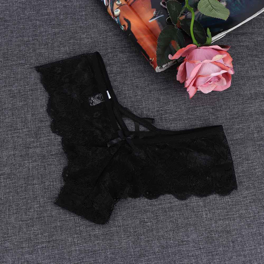 1PC Sexy Erotic Lingerie Ladies Elastic Bandage Lace Flowers Panties T-back Briefs G-String Thongs Women's Charming Underwear