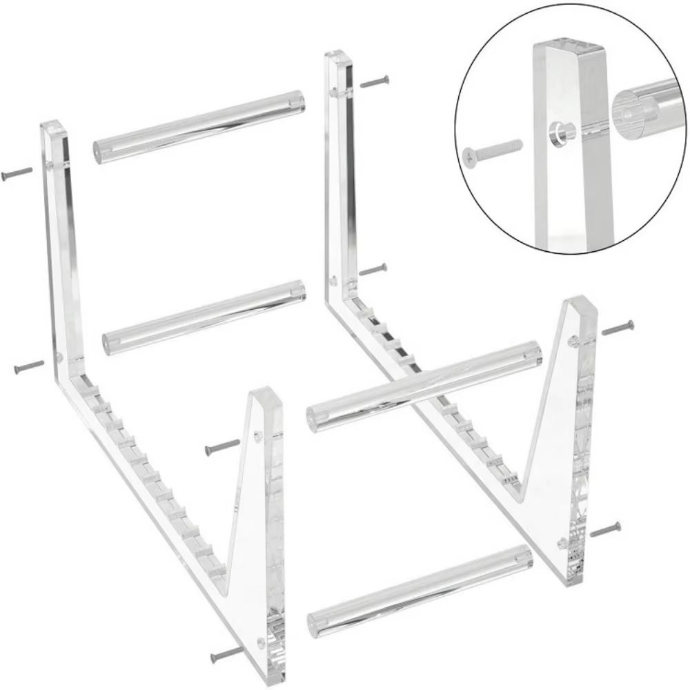 Multi-compartment Desktop Album Storage Holder Acrylic CD Album Display Rack  Document