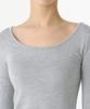 MUSINSA STANDARD WOMAN Women'S Tencel Slim Ballerina Long Sleeve T-Shirt [Medium Grey]
