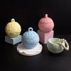 Storage Container Mould High Temperatures Resistant Silicone Mold for Round Embossed Jewelry Box Candle Cup Mould