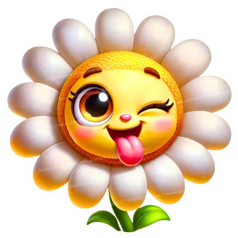 

Cute Daisy Car Sticker Waterproof Vinyl Decal on Bumper Rear Window Laptop Self-adhesive Decal For Car Accessories Y173 A-15cm Longest Side
