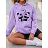 Felpa con Stampa Panda Cp Dolce, Felpe con Cappuccio e Tasca a Marsupio con Coulisse Carine, Abbigliamento Donna