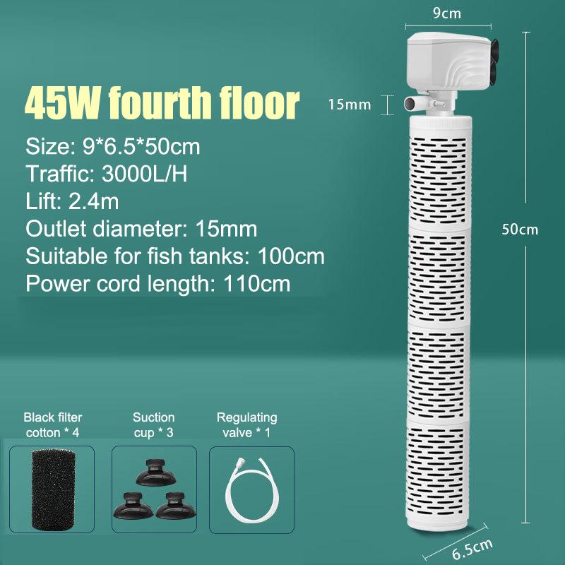 Pompa Filtru Akwariowy 3 w  Cicha Pompa Zanurzeniowa do Akwarium Napowietrzacz Tlenowy Pompa do Wymiany Wody Cyrkulator Wody