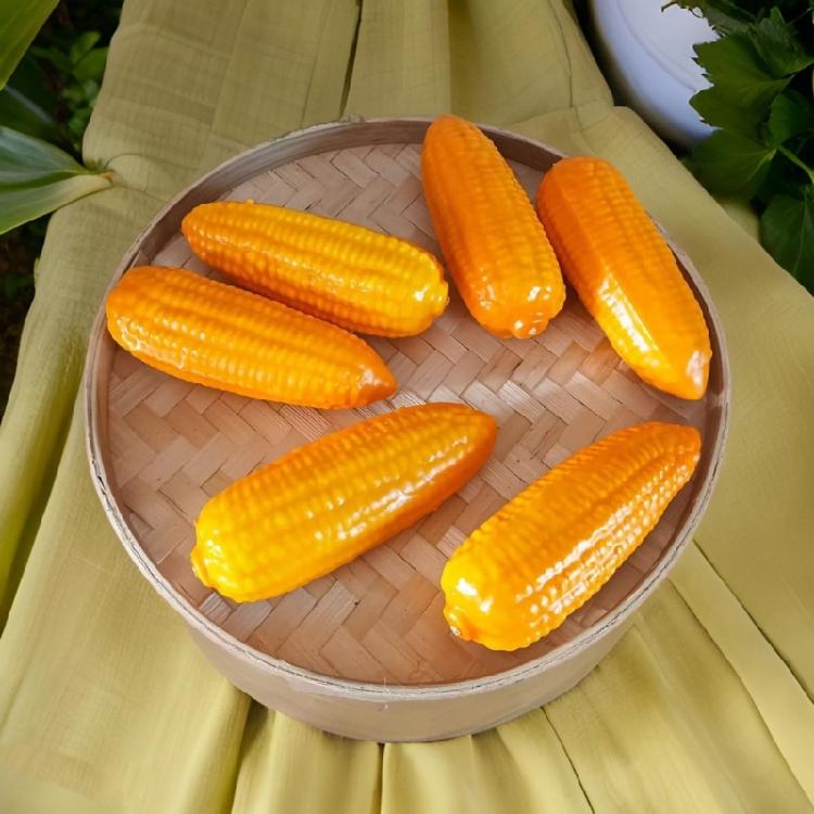 Pack of 2Pcs Artificial Corn Realistic Vegetable Models Kitchen Decoration for Display Kitchen Decoration Photography