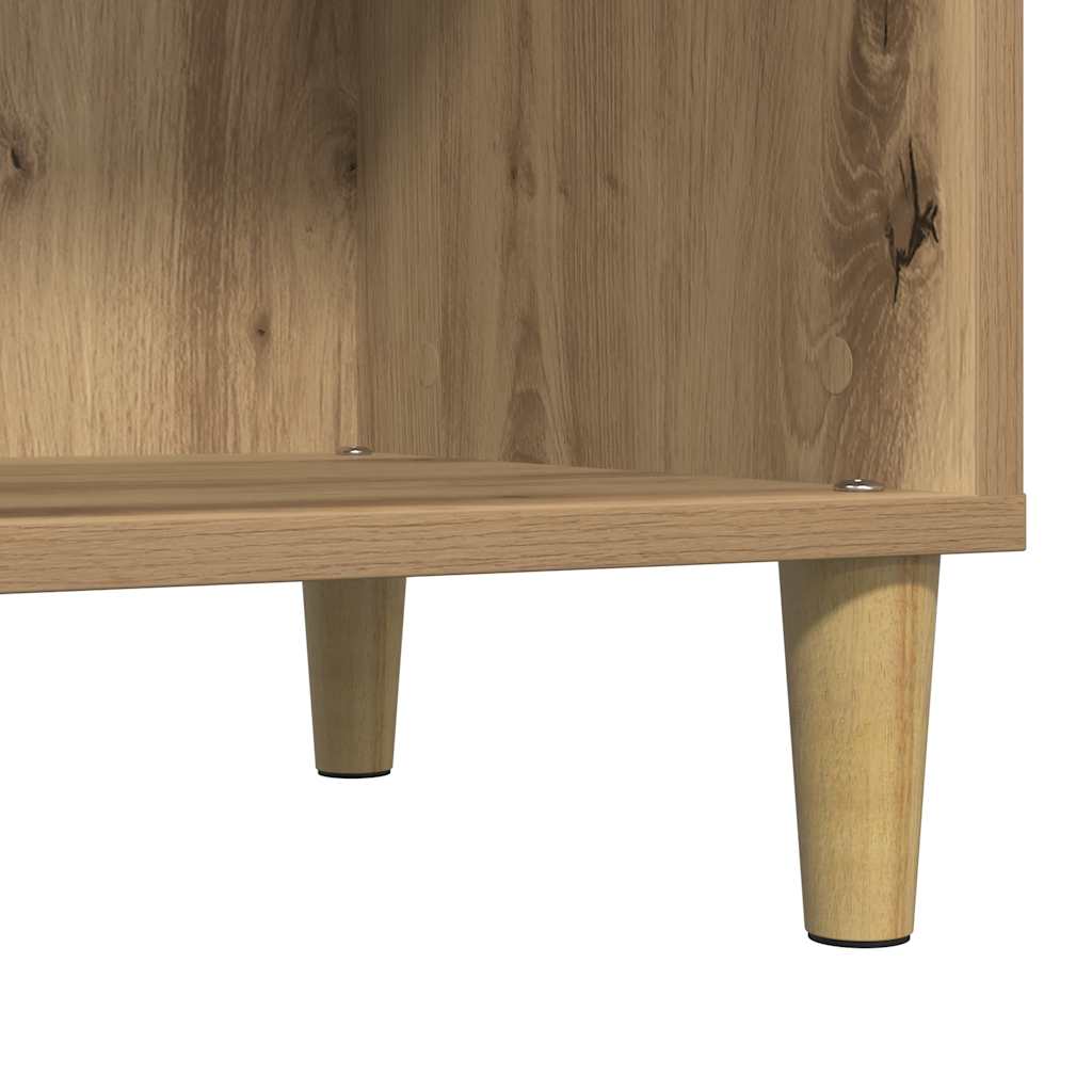 Artisan Oak Record Cabinet 84.5 x 38 x 89 cm Engineered Wood