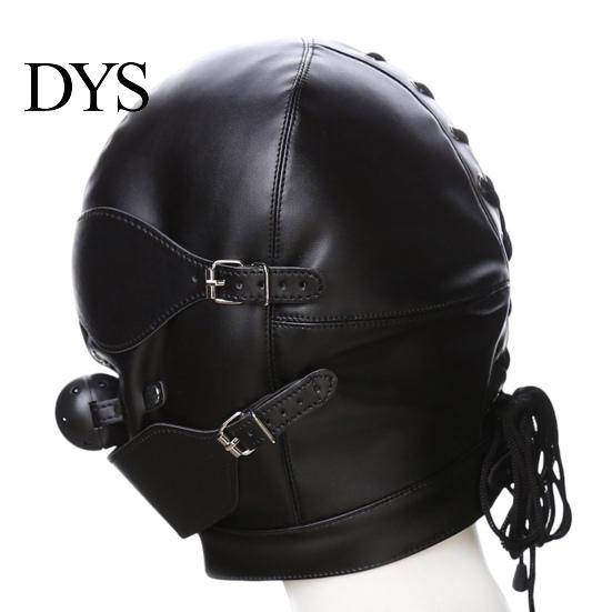 Adjustable Face Mask Faux Leather Bondage Mask, Mouth Hood for Couples, Adult Interaction Gear Cosplay Headgear Role Play & Party Lightweight