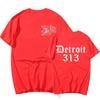Large Cotton Men's D12 Band Rapper Eminem T-shirt Detroit Michigan 313 Printed T-shirt Men's Fashionable Casual T-shirt Top