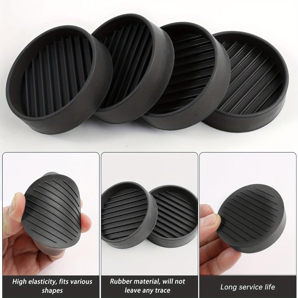 Rubber Material Non Slip Caster Cups Round Shape Furniture Heightening Pads  Table Cabinet