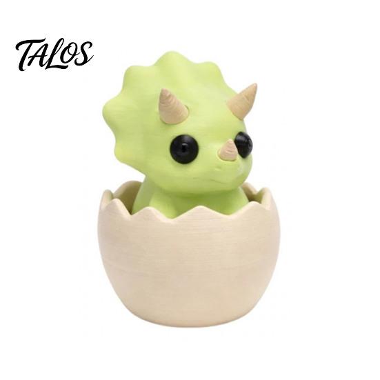 Talos Dinosaur Egg Clicker Fidget Toy, 3D Printed Dino Eggshell Finger Clicker, Pocket Size Push Button Toy for Anxiety Stress Relief зелёный
