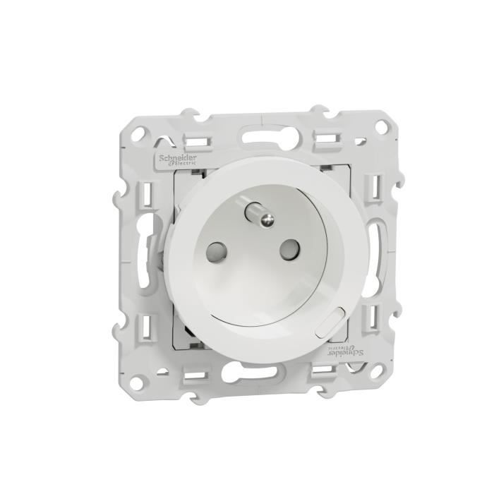 Prise Électrique Avec USB - Schneider Electric - Odace - Blanc - 16A - Prêt À Poser