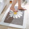 Felpudo de Baño Estilo Margarita Fresca, Felpudo Absorbente para Entrada de Baño, Alfombra Antideslizante para Ducha, Decoración del Hogar
