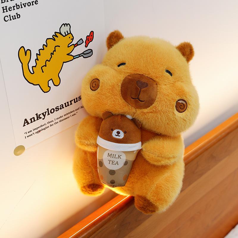

Capybara Milk Tea Plush Doll - Cute Pillow Gift for Girls 55cm, 1.25kg