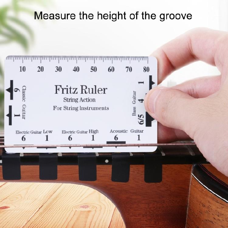 Guitar String Action Gauge Ruler Guitar Ruler Double Sided String Action Ruler Measuring Tool for Guitar Mandolin Banjos