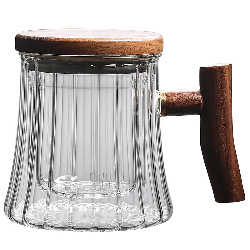 BEPAN Japanese Glass with Filter Tea Cup Tea Cup Separation Coffee Cup for Drinking Water Heat-resistant