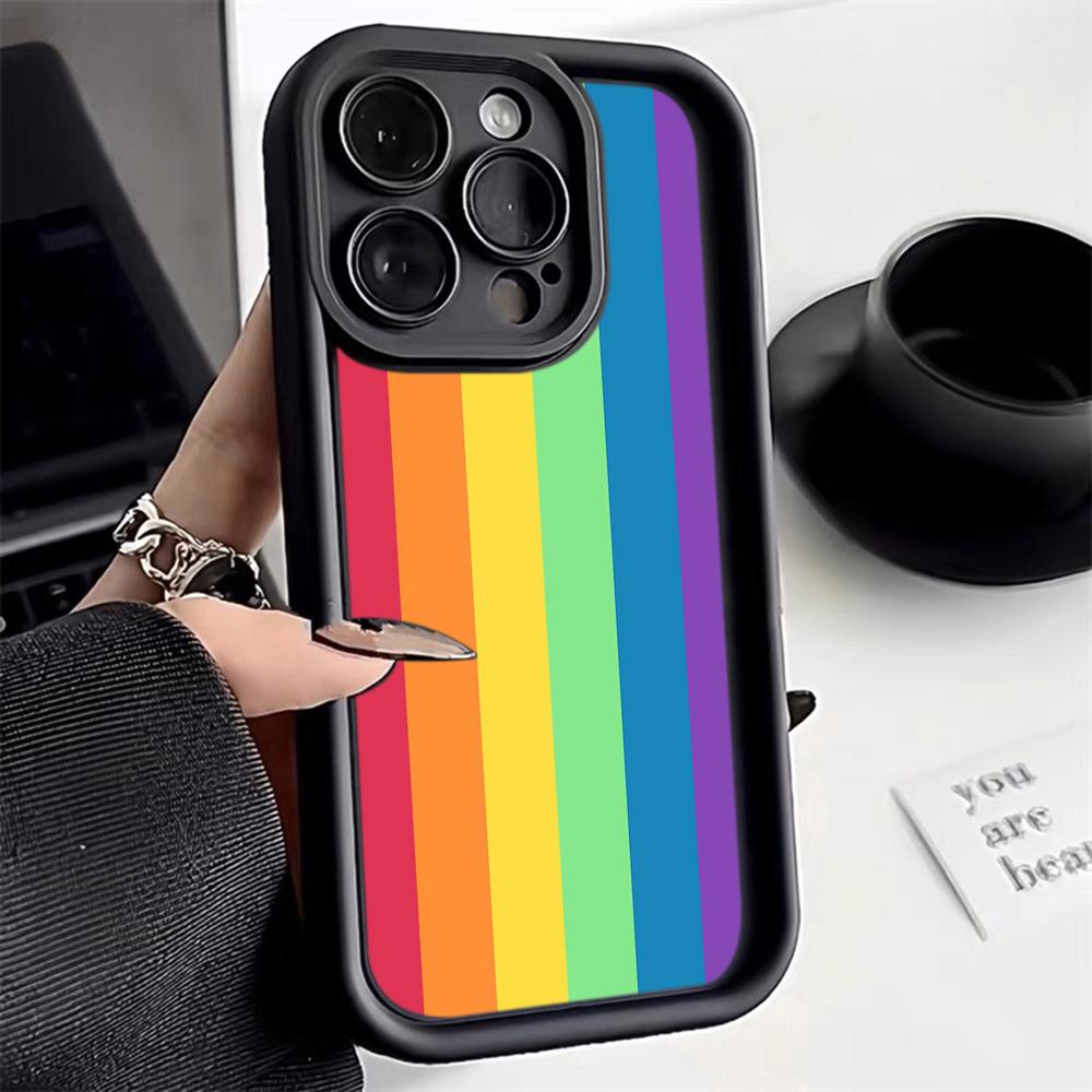 Ae93 Rainbow Art Design Protective Phone Cases for iPhone 13 14 15 Pro Max XR infinix Hot 40i 30i Tecno Camon 30 20 Pro Angel Eyes TPU Back Cover